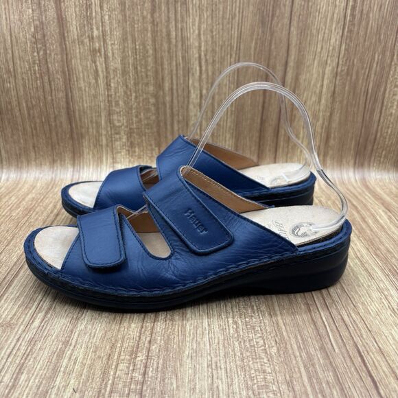 Hauer Comfort Sandal Made In Austria Removable Insole BLUE Adjustable EU 41 US10 - Picture 3 of 8